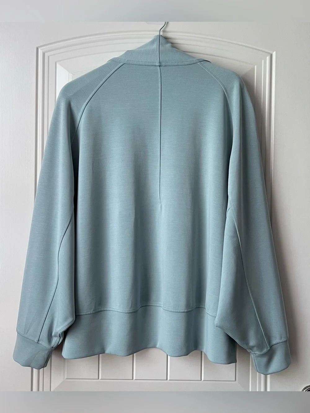 Lululemon Softstreme Dropped Sleeve Wrap Silver Blue Est. 12